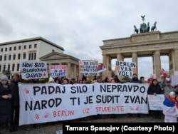 Protest podrške u Berlinu, 1. februar 2025.