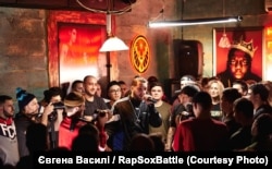 A rap battle championship in Ukraine in 2018