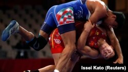2018 Asian Games - Men's Greco-Roman - Akzhol Makhmudov - Akjol Mahmudov - Mohammadali Geraei 