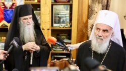 Neće pristati na utapanje u Crnogorsku pravoslavnu crkvu: Irinej (desno) i Amfilohije