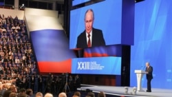 Владимир Путин на первом этапе предвыборного съезда партии "Единая Россия", Москва, 28 июня 2026 года