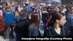 Građani, studenti i srednjoškolci na protestu u Somboru, 7. mart 2025.