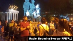 Протестите пред Собранието на Македонија.
