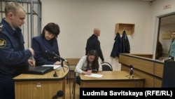 Лия Милушкина на заседании суда, Псков, 13 марта 2019 года 