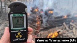 Лісова пожежа неподалік від Чорнобиля, 5 квітня 2020 року