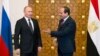 Egyptian President Abdel-Fattah El-Sissi (right) with Russian President Vladimir Putin in Cairo last year.