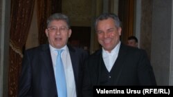 Liderul liberal Mihai Ghimpu cu Vlad Plahotniuc