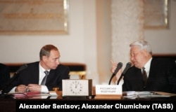 Уладзімір Пуцін і Барыс Ельцын, 1999 год