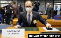 Міністр юстиції України Денис Малюська в залі Європейського суду з прав людини. Страсбург, 26 січня 2022 року