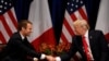 U.S. President Donald Trump meets French President Emmanuel Macron in New York, U.S., September 18, 2017