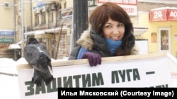Пикет в защиту Волжской поймы в Нижнем Новгороде
