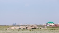 Вид на Нур-Султан в селе Кызылсуат. Акмолинская область, 10 июня 2020 года.
