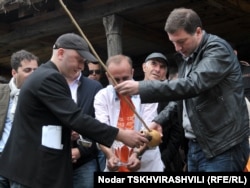მალხაზ ხარბედია ღვინის ფესტივალზე, 2011 წელი.