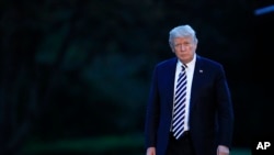 President Donald Trump arrives at the White House in Washington, Friday, Aug. 31, 2018. (AP Photo/Manuel Balce Ceneta)