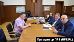 Александър Ваклин със Сотир Цацаров, Иван Гешев и Мария Шишкова