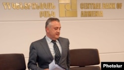 Armenia - Central Bank Governor Artur Javadian holds a news conference, 14Jun2011.