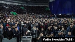 Митинг против нелегальных мигрантов в Якутске, 18 марта 2019 года.