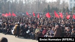 Митинг оппозиции, Ош, 1 марта 2012 года.
