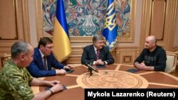 Президент Украины Петр Порошенко встречается с российским журналистом Аркадием Бабченко