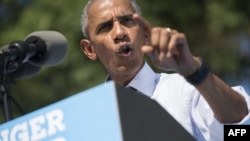 Barack Obama gjatë fjalimit në tubimin e demokratëve në Pensilvani