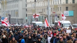 Демонстрация на проспекте Независимости в Минске 7 декабря 2019 года