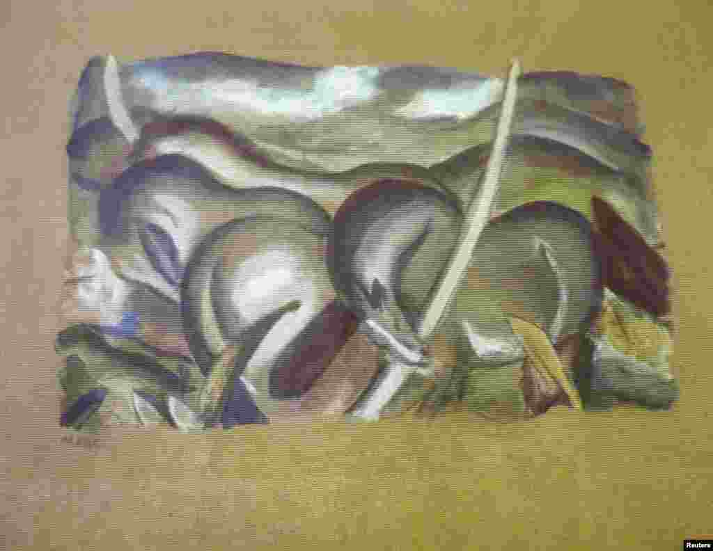 &quot;Pferde in Landschaft&quot; (&quot;Horses in Landscape&quot;), a painting by German artist Franz Marc, who worked in the early years of the 20th century.