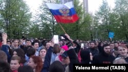 Протесты в сквере у Театра драмы в Екатеринбурге (архив)