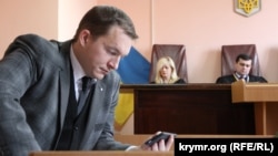 Адвокат Андрей Руденко на судебном заседании, 18 января 2017 года