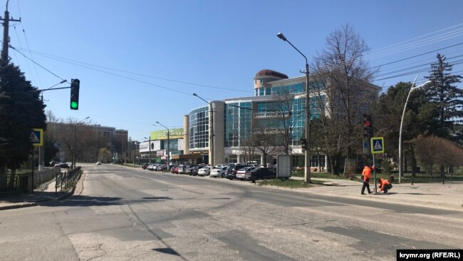 Пустые улицы Симферополя, 2 апреля 2020 года