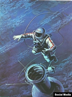 Алексей Леонов, человек, первым вышедший в открытый космос 1 марта 1965
