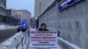 Против нарушений прав Магомеда Хазбиева протестовали и в Москве (архивное фото)