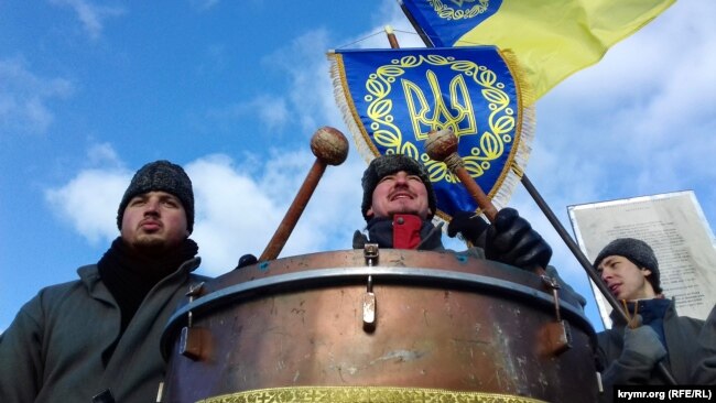 Під час відзначення Дня соборності України в Києві, 22 січня 2017 року