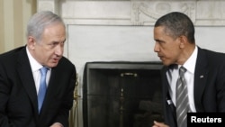 Israeli Prime Minister Binyamin Netanyahu met with U.S. President Barack Obama at the White House on May 20.