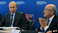 Йозеф Блаттер во время визита в Москву в октябре 2014 года 