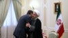A handout picture made available by the Iranian presidential office shows Iranian president Hassan Rouhani greeting Ramadan Abdullah Shalah (L), Secretary General of the Palestinian Islamic Jihad (PIJ), in Tehran, 05 May 2016.