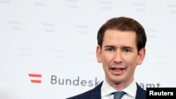 Kancelari austriak, Sebastian Kurz.