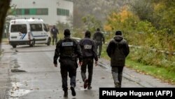 Полиция в департаменте Нор на севере Франции, 2 октября 2018 г.