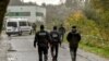 FRANCE -- Policemen spread around the "Centre Zahra France" religious association in Grande Synthe during an operation of "terrorism prevention", near Dunkirk, October 2, 2018