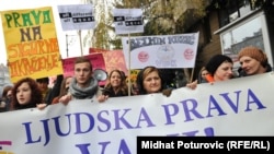 Protest povodom Svjetskog dana ljudskih prava u Sarajevu 10. decembar 2013.