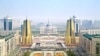 An overview of today's Astana with Kazakhstan's White House-like presidential palace in the center.&nbsp;