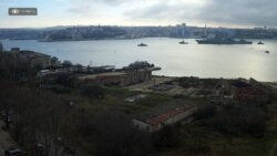 Вид с Радиогорки на Севастопольскую бухту, 9 января 2020 года