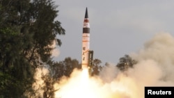 A surface-to-surface Agni V missile was first launched by India in mid-April 2012, from Wheeler Island off the eastern Indian state of Odisha.