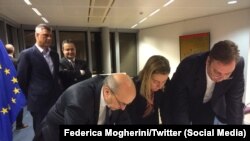 Potpisivanje sporazuma o pravosuđu, foto: Federaica Mogherini/Twitter