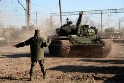 Русские танки в Крыму 31 марта 2014 года