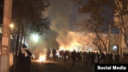 Iranian Police and security forces clash with members of Dervishes, a Sufi Muslim religious community. Tehran, February 19, 2018