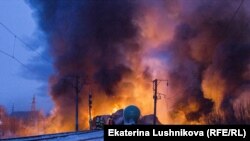 В Кировской области опрокинулись железнодорожные цистерны с газом (5 февраля 2014 года)