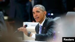  U.S. President Barack Obama opens the first opening plenary session of the Nuclear Security Summit in Washington on April 1, 2016.