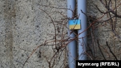 Украинская символика в поселке Новый Свет