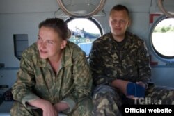 Nadiya Savchenko with a military colleague in an undated photo