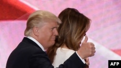 Billionaire businessman Donald Trump, seen here with his wife, Melania, was formally nominated for U.S. president by the Republican Party.